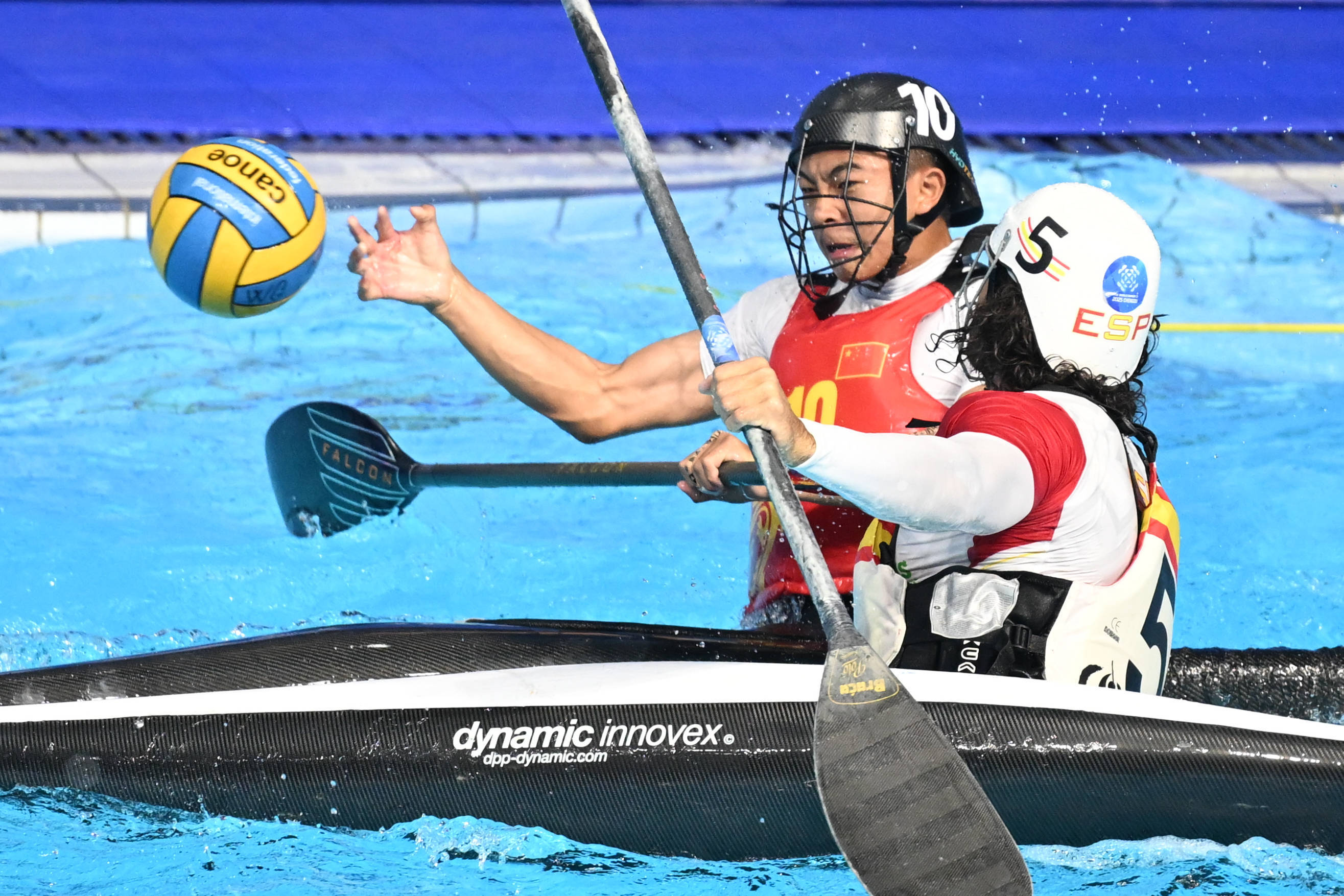 （成都世运会）皮艇球——男子第5-8名安慰赛半决赛：中国队不敌西班牙队