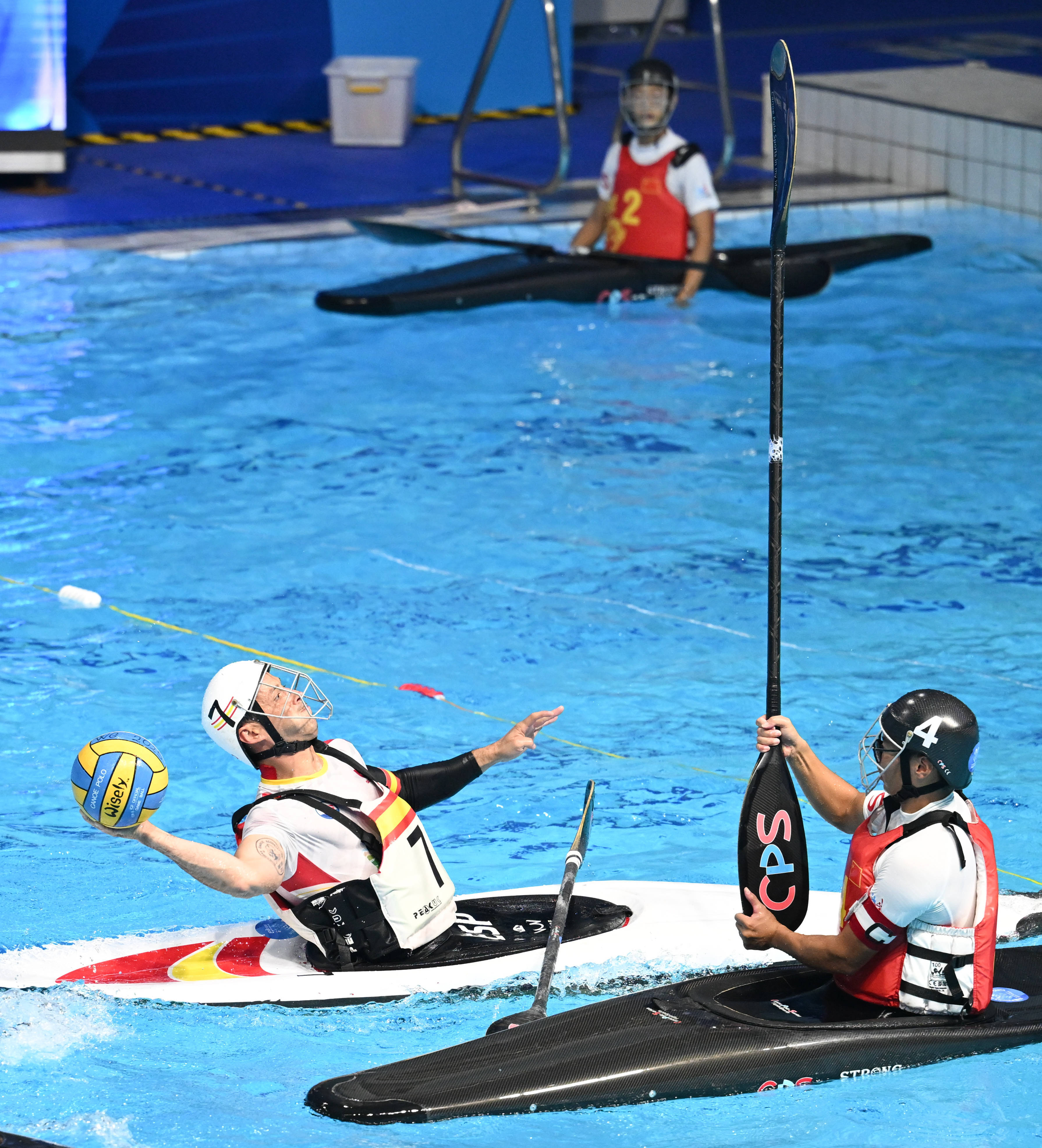 （成都世运会）皮艇球——男子第5-8名安慰赛半决赛：中国队不敌西班牙队